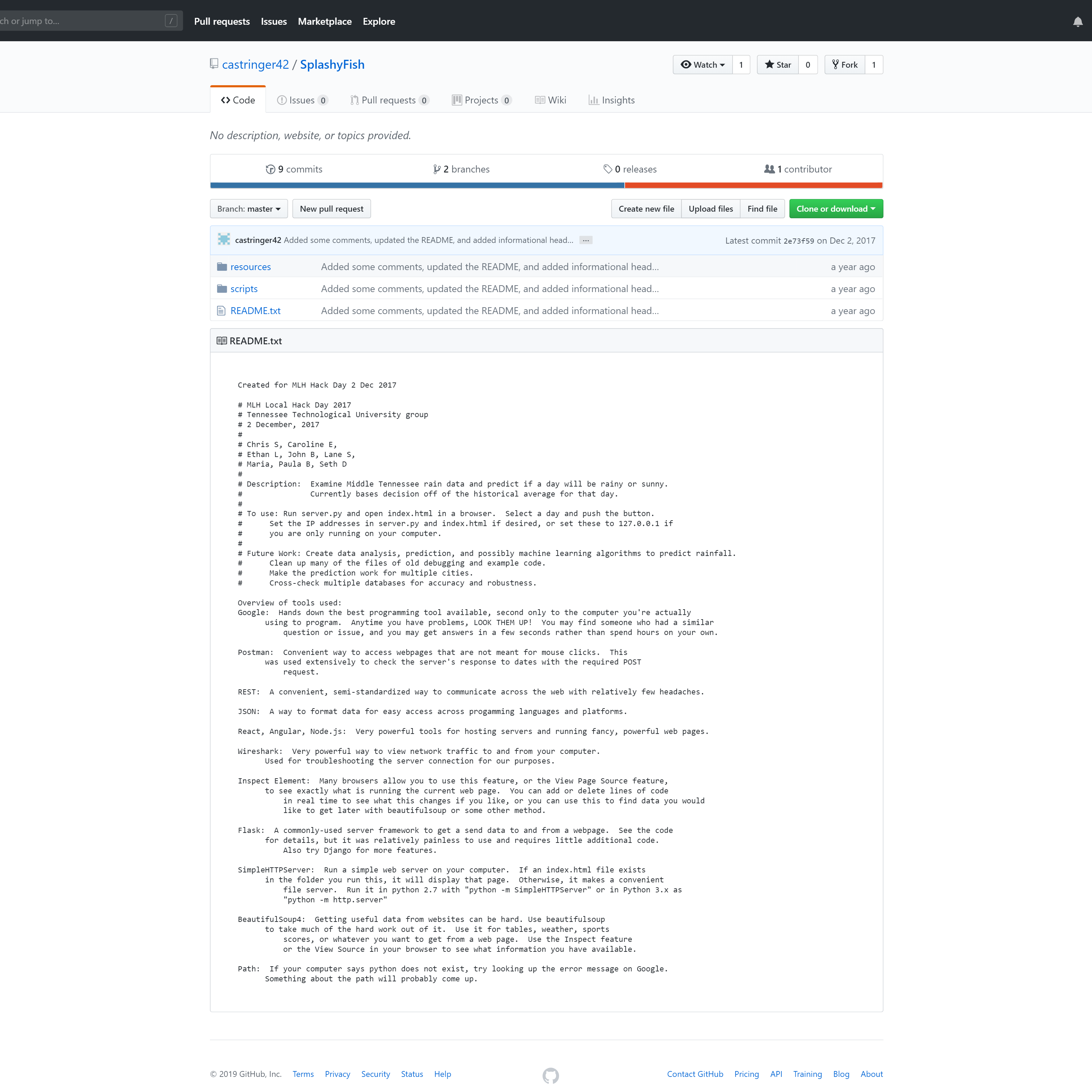 Major League Hacking Hack Day code screenshot